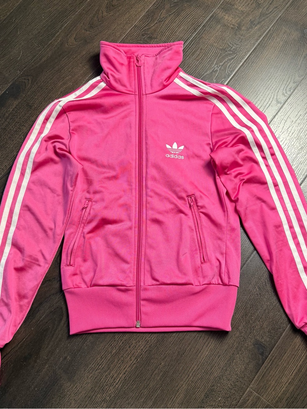 Adidas Women's Pink Trefoil Jacket Size XS